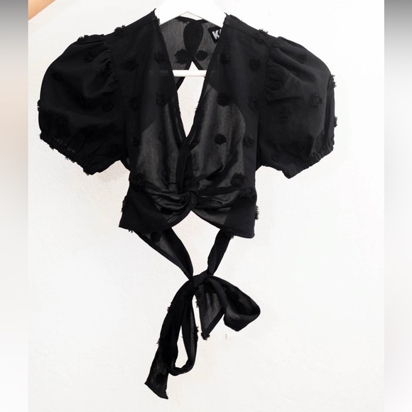 Katiej NYC Juliet Tie Back Crop Top (Tweens) - Picture 1 of 2